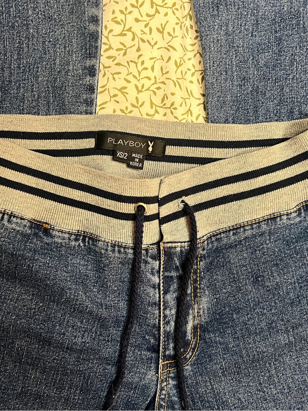 Playboy low waisted bootcut jeans with embroidered logo across the back - Picture 4 of 4